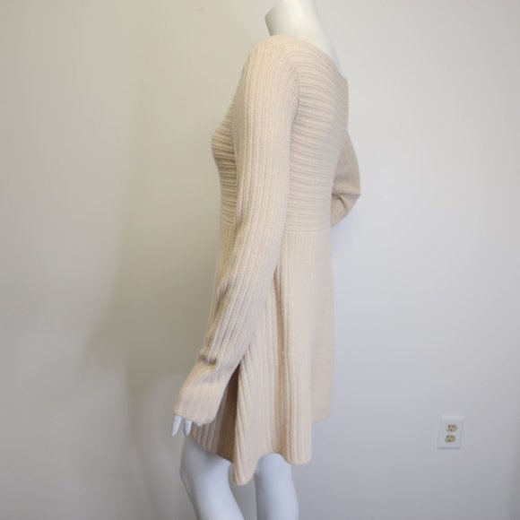 Donna Karan Casual Luxe White Label Runway $895 Wool/Cashmere Sweater Dress Sz M - Picture 7 of 11